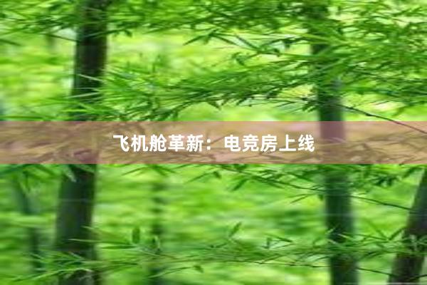 飞机舱革新：电竞房上线